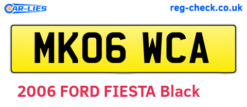MK06WCA are the vehicle registration plates.