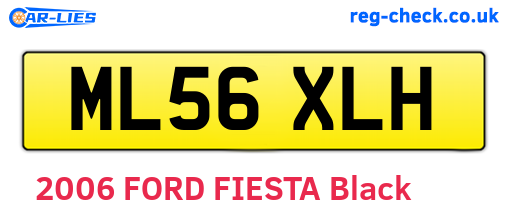 ML56XLH are the vehicle registration plates.