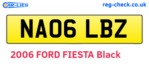 NA06LBZ are the vehicle registration plates.