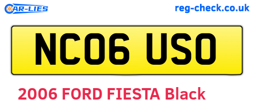 NC06USO are the vehicle registration plates.