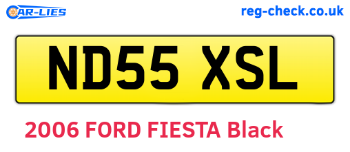 ND55XSL are the vehicle registration plates.