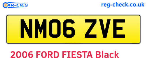 NM06ZVE are the vehicle registration plates.