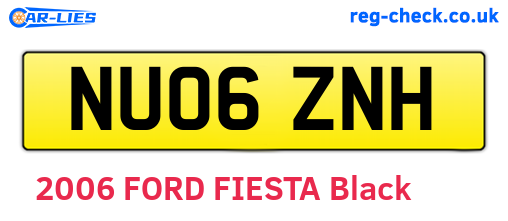 NU06ZNH are the vehicle registration plates.