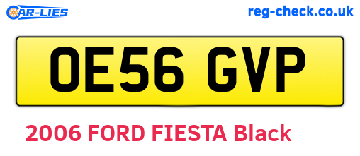 OE56GVP are the vehicle registration plates.