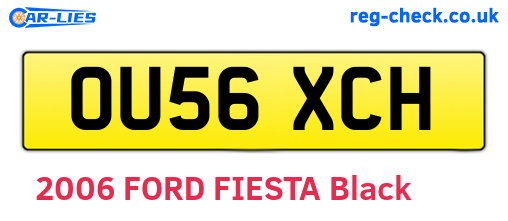 OU56XCH are the vehicle registration plates.
