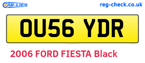 OU56YDR are the vehicle registration plates.
