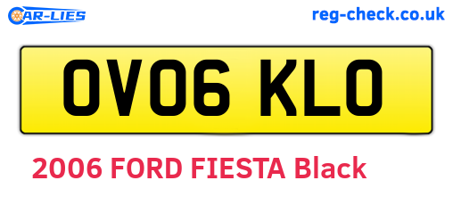 OV06KLO are the vehicle registration plates.