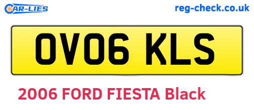 OV06KLS are the vehicle registration plates.