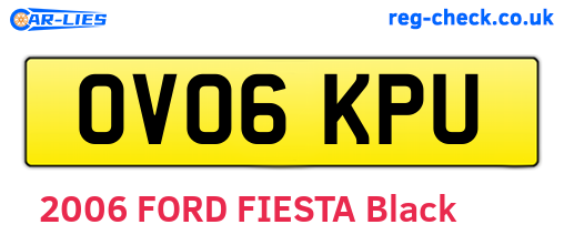 OV06KPU are the vehicle registration plates.