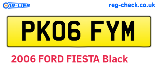 PK06FYM are the vehicle registration plates.