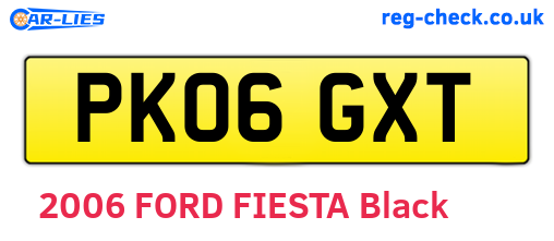 PK06GXT are the vehicle registration plates.