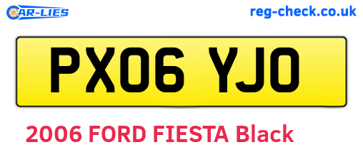 PX06YJO are the vehicle registration plates.