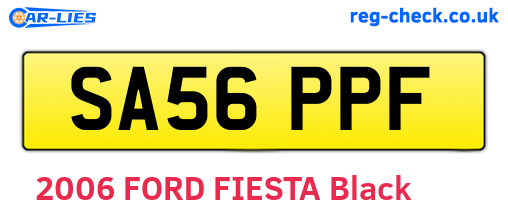 SA56PPF are the vehicle registration plates.