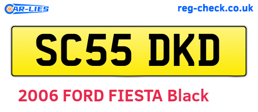 SC55DKD are the vehicle registration plates.
