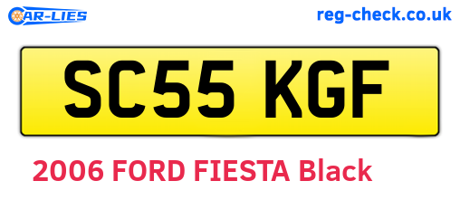 SC55KGF are the vehicle registration plates.