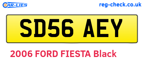 SD56AEY are the vehicle registration plates.