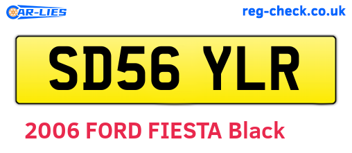 SD56YLR are the vehicle registration plates.