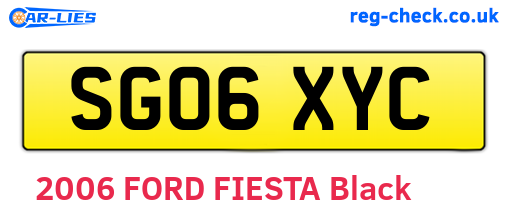 SG06XYC are the vehicle registration plates.