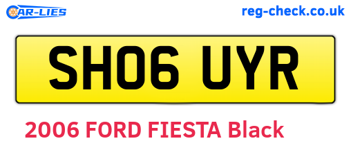 SH06UYR are the vehicle registration plates.