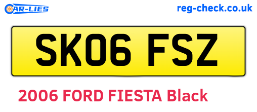 SK06FSZ are the vehicle registration plates.