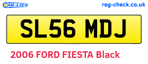 SL56MDJ are the vehicle registration plates.