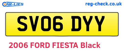 SV06DYY are the vehicle registration plates.
