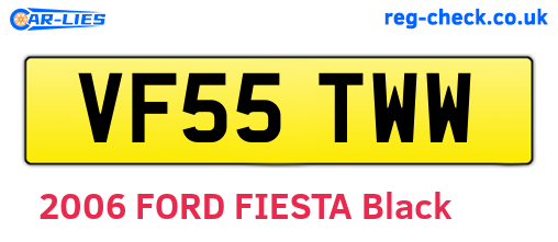 VF55TWW are the vehicle registration plates.