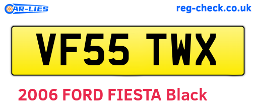 VF55TWX are the vehicle registration plates.