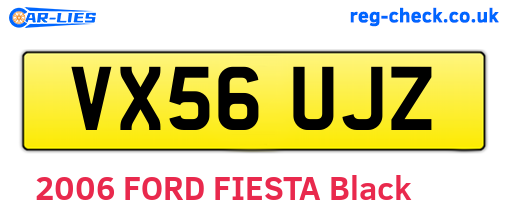 VX56UJZ are the vehicle registration plates.