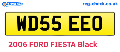 WD55EEO are the vehicle registration plates.