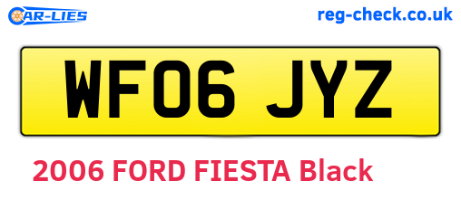 WF06JYZ are the vehicle registration plates.