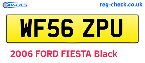 WF56ZPU are the vehicle registration plates.