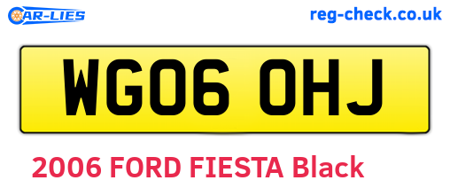 WG06OHJ are the vehicle registration plates.