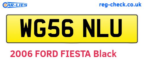 WG56NLU are the vehicle registration plates.