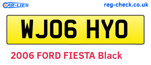 WJ06HYO are the vehicle registration plates.