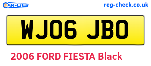 WJ06JBO are the vehicle registration plates.