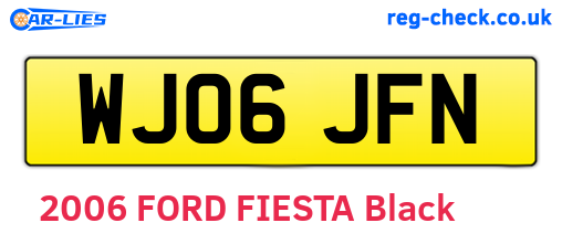 WJ06JFN are the vehicle registration plates.