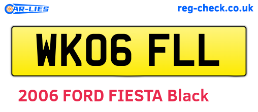 WK06FLL are the vehicle registration plates.