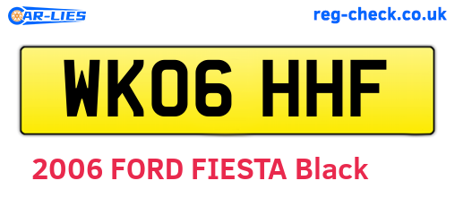 WK06HHF are the vehicle registration plates.