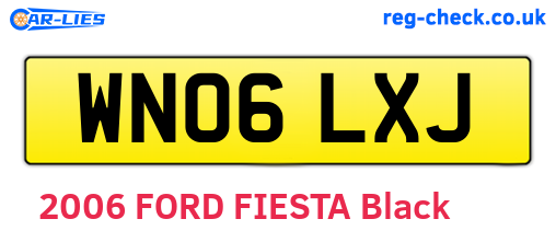 WN06LXJ are the vehicle registration plates.