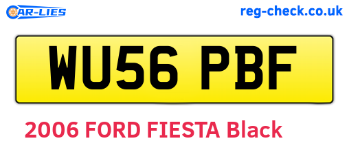 WU56PBF are the vehicle registration plates.