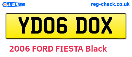 YD06DOX are the vehicle registration plates.