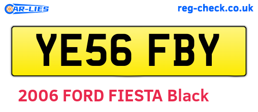 YE56FBY are the vehicle registration plates.