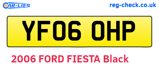 YF06OHP are the vehicle registration plates.