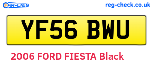 YF56BWU are the vehicle registration plates.