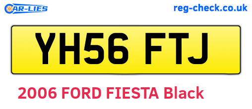 YH56FTJ are the vehicle registration plates.