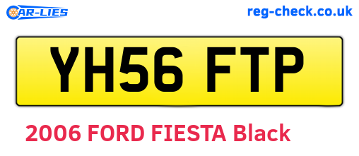 YH56FTP are the vehicle registration plates.