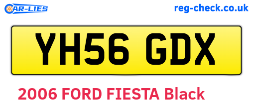 YH56GDX are the vehicle registration plates.
