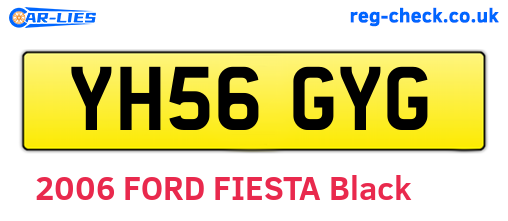 YH56GYG are the vehicle registration plates.