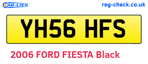 YH56HFS are the vehicle registration plates.